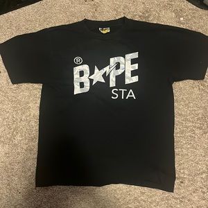 Size Medium Authentic Black Bape Sta t-shirt